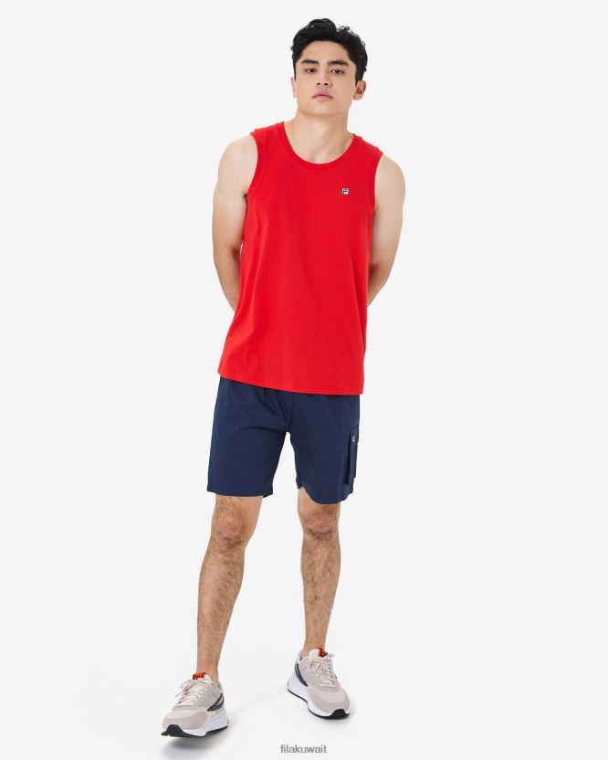 تانك شارة التراث للرجال من Red Fila BX00H42589 أحمر FILA