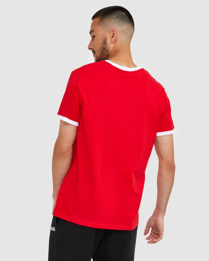 تي شيرت Ringer الكلاسيكي باللون الأحمر للرجال من Fila BX00H42482 أحمر FILA