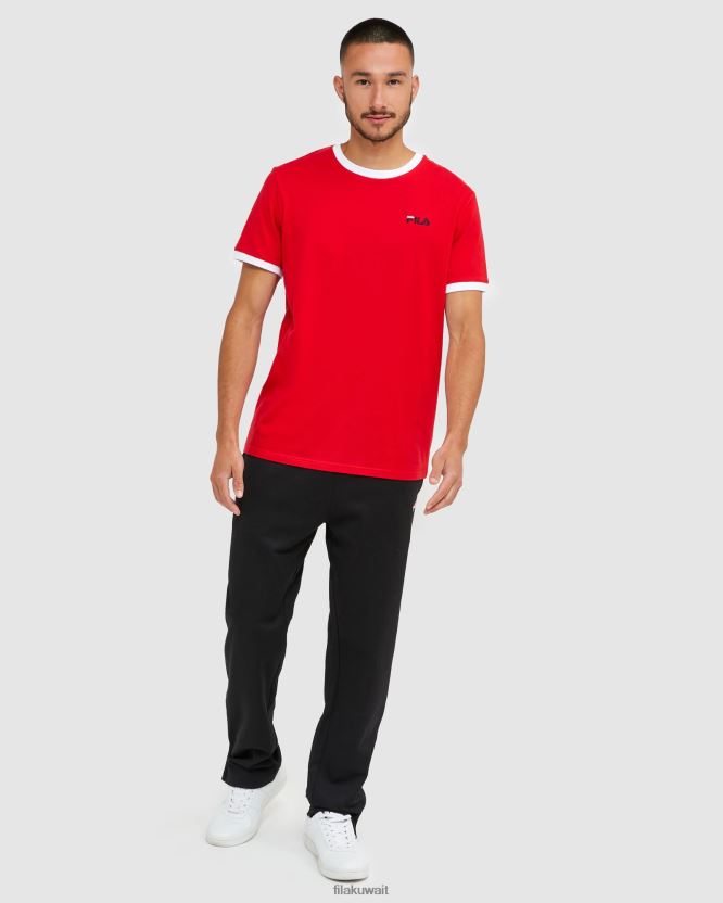تي شيرت Ringer الكلاسيكي باللون الأحمر للرجال من Fila BX00H42482 أحمر FILA