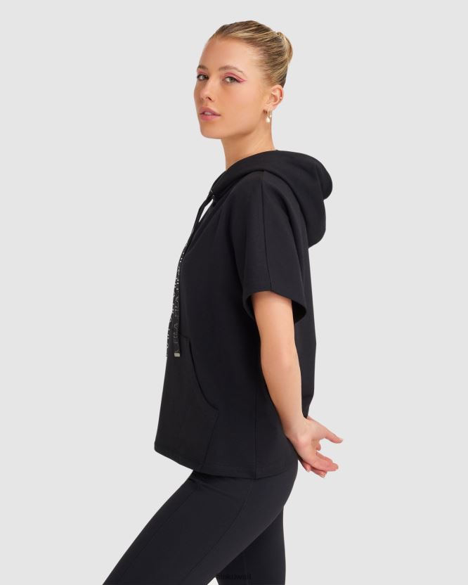 سترة بقلنسوة Spencer SS للسيدات باللون الأسود BX00H42814 أسود FILA