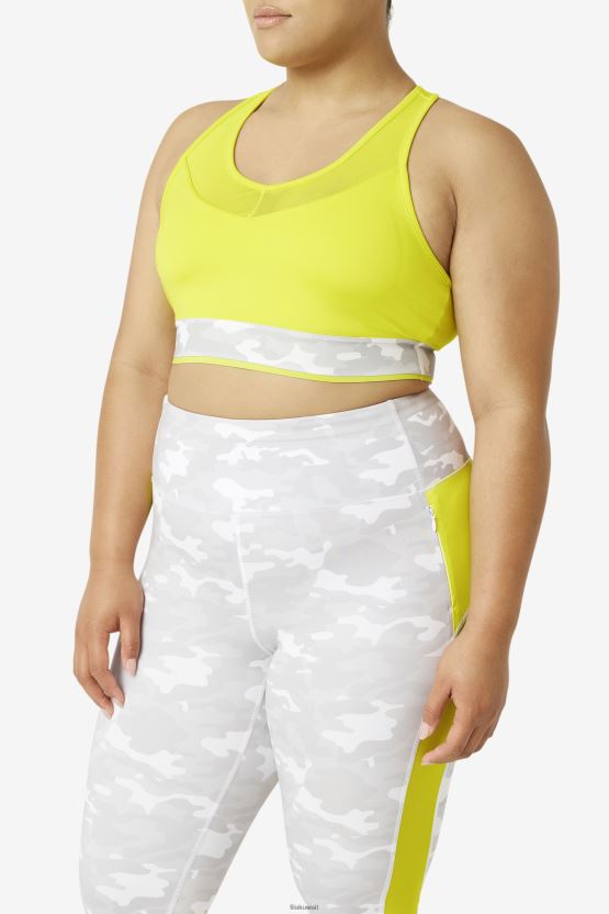 حمالة صدر علوية من Sulphur Fila Uplift Racerback BX00H41851 الكبريت FILA