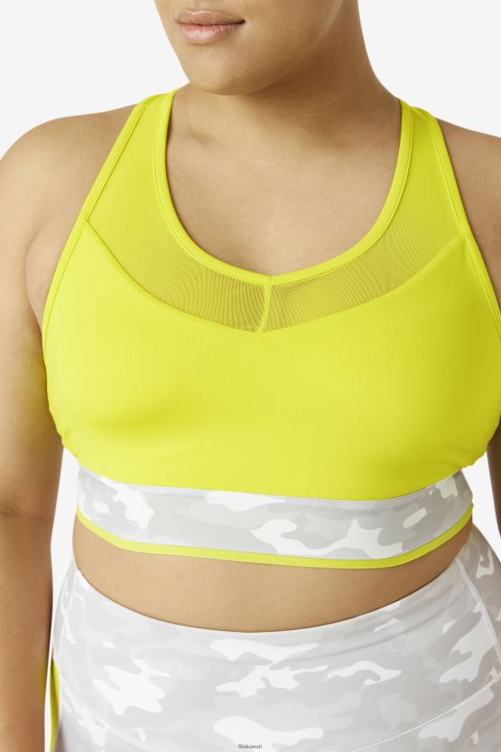 حمالة صدر علوية من Sulphur Fila Uplift Racerback BX00H41851 الكبريت FILA