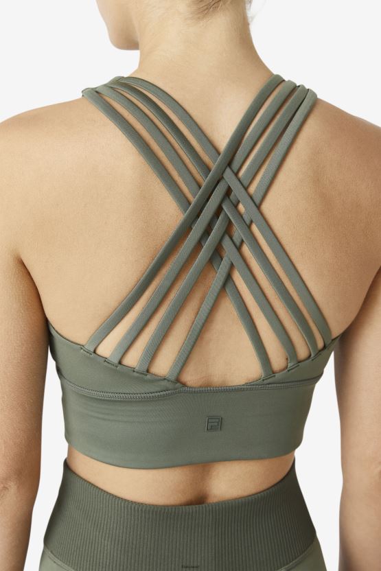 حمالة صدر رياضية ذات رقبة عالية من Thyme Uplift BX00H41812 زعتر FILA