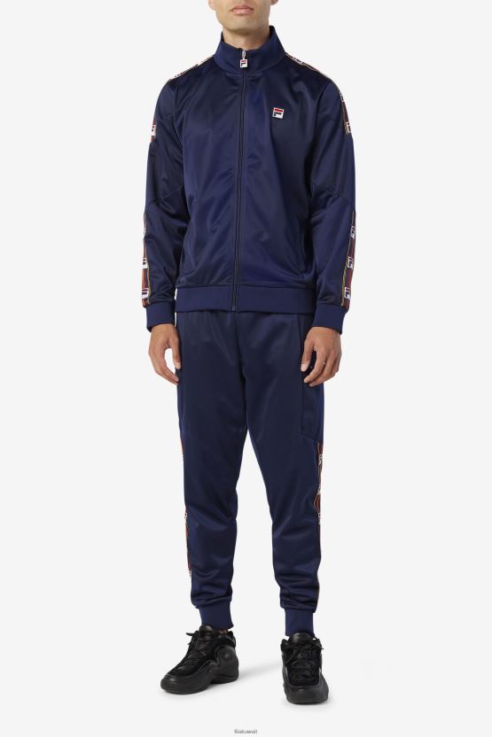 peacoat فيلا جاكسون بانت BX00H4663 معطف طاووس FILA