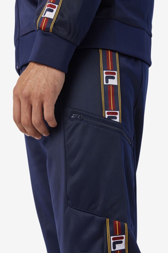 peacoat فيلا جاكسون بانت BX00H4663 معطف طاووس FILA
