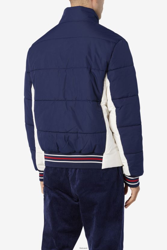 سترة واتسون المنتفخة فيلا peacoat / جاردينيا BX00H4794 الطاووس / الغردينيا FILA
