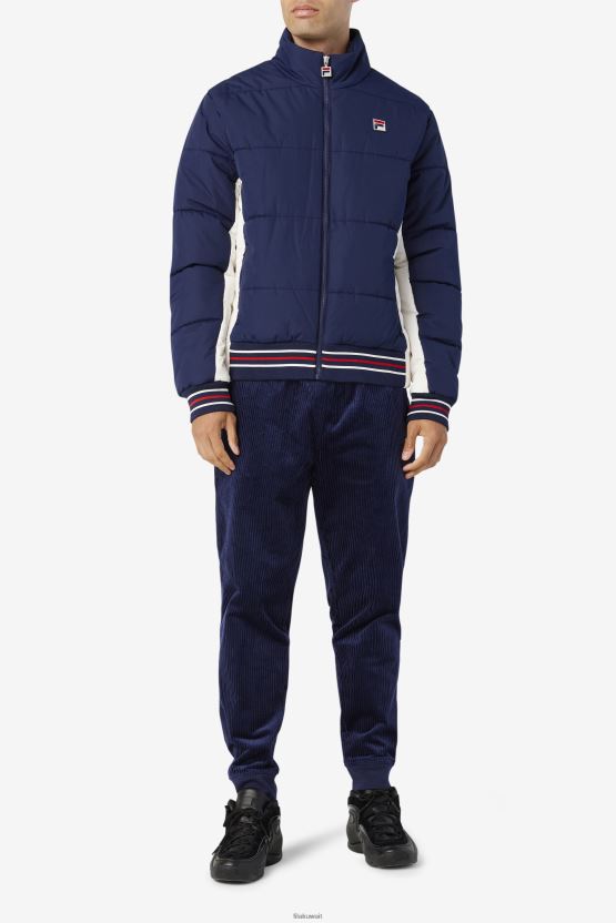 سترة واتسون المنتفخة فيلا peacoat / جاردينيا BX00H4794 الطاووس / الغردينيا FILA