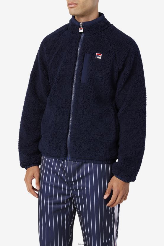 يوري سترة peacoat فيلا BX00H4803 معطف طاووس FILA