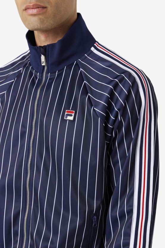 فيلا ميتش سترة رياضية peacoat/أبيض BX00H4901 معطف / ​​أبيض FILA