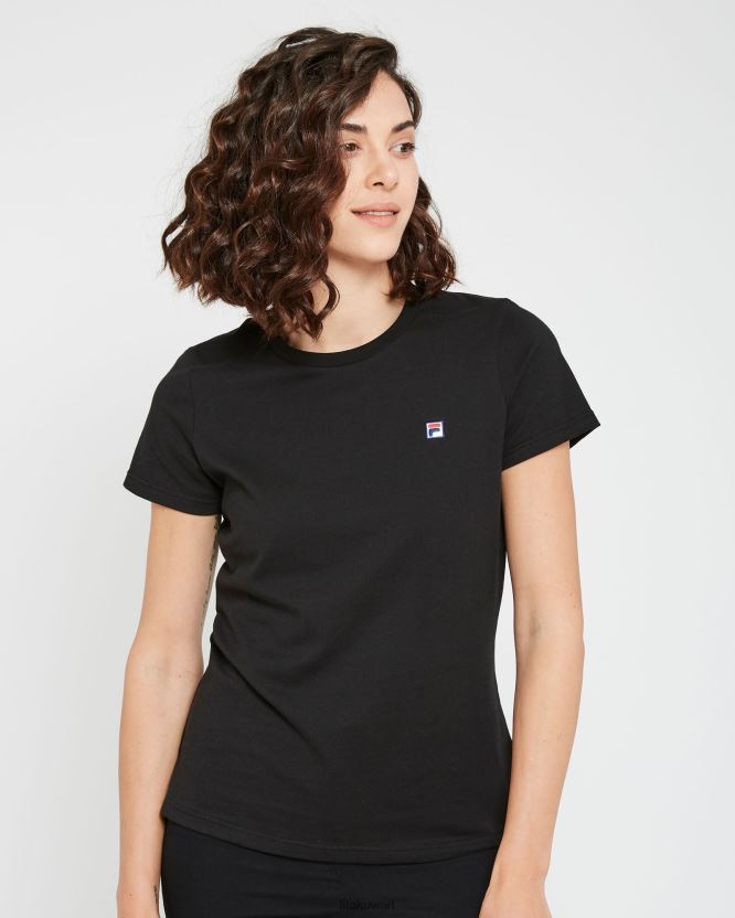 تي شيرت volara ذو شارة للسيدات باللون الأسود من Fila BX00H42950 أسود FILA